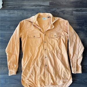 L.L. Bean Men's Peach Button-Up Shirt Jacket